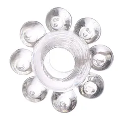 Prozirni prsten za erekciju gela-cvet