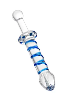 Sekus Glass dvostrani Dildo, staklo, prozirno, 22,5 cm