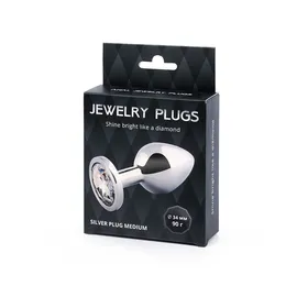 SILVER PLUG MEDIUM (utulka analna), L 82 mm, D 34 mm, težina 90g, boja kristala bescvetna, art. SM-01
