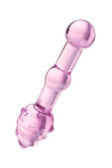 Sekus Glass dvostrani Dildo, staklo, roze, 17 cm
