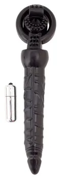 Mlaznica na penis Black Red by TOYFA sa vibracijama, PVC, crna, 24 cm