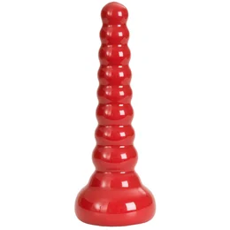 Rebrasta analna čaura Red Boi Anal Vand Butt Plug-21,3 cm