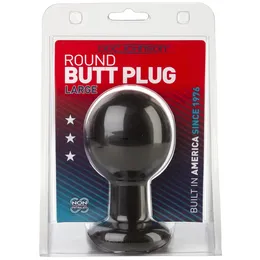 Okrugli crni Analni čep Classic Round Butt Plugs Large - 12,1 cm.