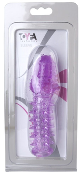 Dodatak za penis sa resicama TOIFA, TPE, ljubičasta, 13,5 cm