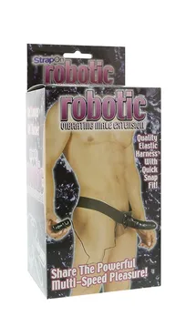 Muška falloproteza sa vibracijom Robotic male Strap-on black-17 cm.