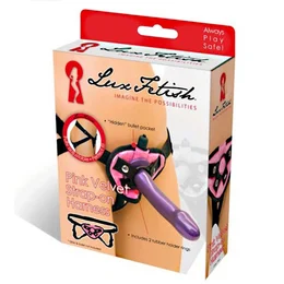 Crno-ružičaste plišane gaćice za Strapon