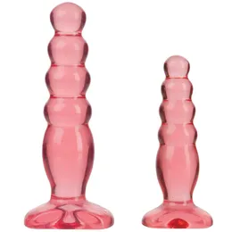 Set od dve ružičaste analne čaure Cristal Jellies Anal Trainer Kit