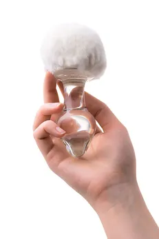 Analna čaura Sekus Glass, sa belim repom, staklo, prozirno, 14 cm, Ø 4 cm