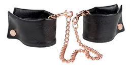 Crne meke lisice Entice French cuffs sa lancem