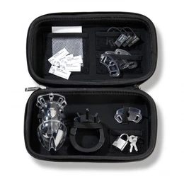 Muški pojas vernost Mystim Pubic Enemy No 1-Cock Cage sa brave i sa internet električne stimulacije