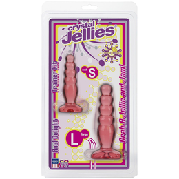 Set od dve ružičaste analne čaure Cristal Jellies Anal Trainer Kit