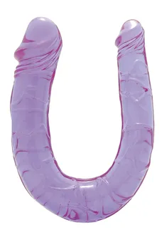 Ljubičasti dvostruki Dildo Double Head Dong - 30 cm.