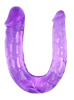 Dvostruki dvostruki Dildo dvostruke glave ljubičaste boje-29,8 cm
