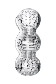 Masturbator nerealan Lingam bi TOIFA Rashmi, TPE, transparentan, 15,5 cm
