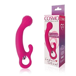 Ružičasti silikonski vibracioni masažer sa okruglom glavom .