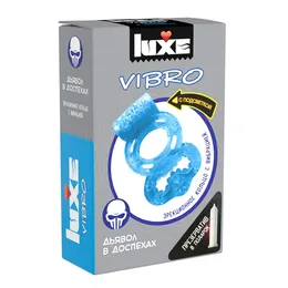 Plava erekcija Vibrokolco Luke vibro Đavo u oklopu + kondom