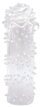 Zatvorena prozirna mlaznica u obliku ruže sa nosačem-prstenom-13 cm.