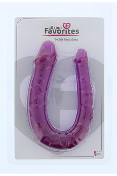 Ljubičasti dvostruki Dildo Double Head Dong - 30 cm.