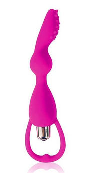 Ružičasti fantazijski vibrator sa ograničavajućim prstenom .