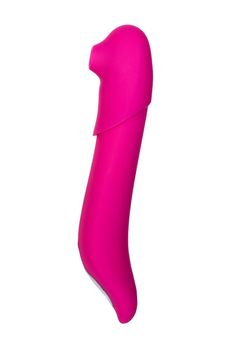 Stimulator 2 u 1: sa pulsacijom i vakuumskom talasnom stimulacijom Joss Oscar, silikon, ružičasta, 20,5 cm