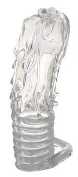 Zatvorena prozirna mlaznica u obliku zmaja sa nosačem prstena - 14 cm.