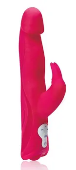 Ružičasti silikonski vibrator Jumping Bullets sa motorima .