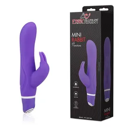 Ljubičasti silikonski vibrator sa stimulatorom klitorisa .