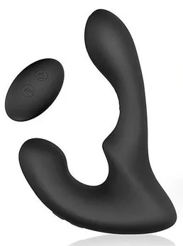 Crni silikonski vibracioni masažer prostate sa daljinskim upravljačem