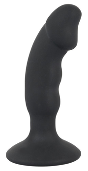 Crna realistična analna vibrovtulka 14 cm.