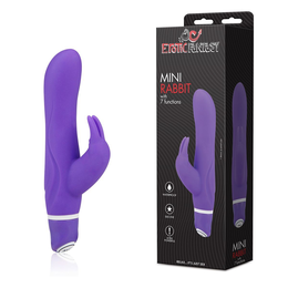 Ljubičasti silikonski vibrator sa stimulatorom klitorisa .