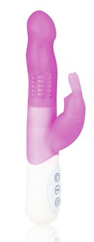 Ružičasti hi-tech silikonski vibrator sa klitorisnim procesom .