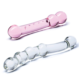 Set od 2 staklene dvoglave dildo