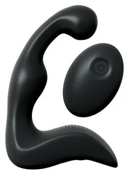 Crni vibracioni masažer prostate sa kontrolnim P-Spot Pro daljinskim upravljačem