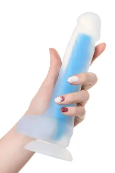 Dildo, sjaj u mraku, Beiond bi Toifa, Bruce Glov, silikon, providan, 22 cm