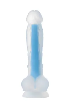 Dildo, sjaj u mraku, Beiond bi Toifa, Steve Glov, silikon, proziran, 20 cm