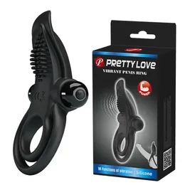 Erekcioni snažni vibracioni prsten sa dvostrukim podizanjem Prettilove Vibrant Penis Ring