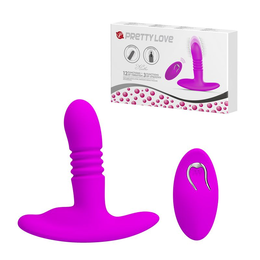 Vibracioni masažer prostate Prettilove Heather sa daljinskim upravljačem i translacijskim pokretima