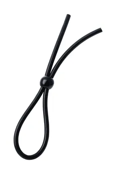 Laso na penisu a-Tois bi TOIFA sa jednom perlicom, silikon, crno, 19,5 cm