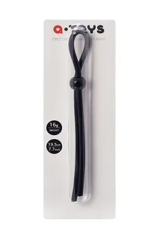 Laso na penisu a-Tois bi TOIFA sa jednom perlicom, silikon, crno, 19,5 cm