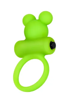 Vibrokolco na penis A-Toys by TOYFA Chio, silikon, zeleno, 8,1 cm, Ø 3,1 cm