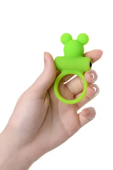 Vibrokolco na penis A-Toys by TOYFA Chio, silikon, zeleno, 8,1 cm, Ø 3,1 cm