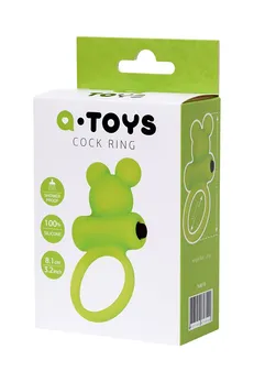 Vibrokolco na penis A-Toys by TOYFA Chio, silikon, zeleno, 8,1 cm, Ø 3,1 cm