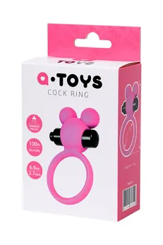 Vibrokolco na penis A-Toys by TOYFA Pikle, silikon, roze, 6,9 cm, Ø 3,1 cm
