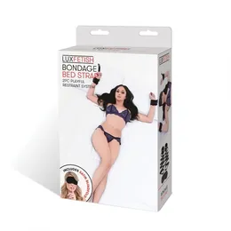 Crne manžetne za zaključavanje na krevetu Bondage Bed Strap