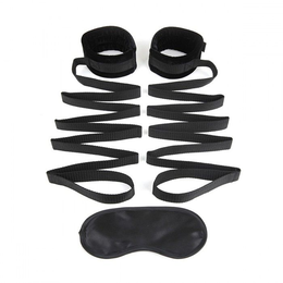 Crne manžetne za zaključavanje na krevetu Bondage Bed Strap