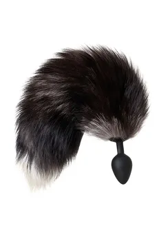 Analna glavčina sa repom crne lisice srednje crne 8 cm