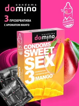 Презервативы для орального секса domino sweet sex с ароматом манго