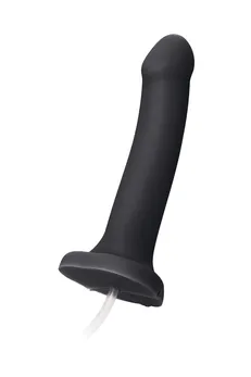 Strap-on-me Dildo Semi-Realistic dildo sa funkcijom ejakulacije, crni L, 18,2 cm
