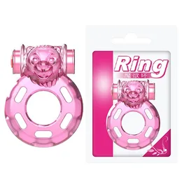 Erekcija Vibrokolco Pink Bear bi-010084A