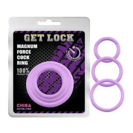 Set od 3 prstena za erekciju jorgovana Magnum Force Cock Ring